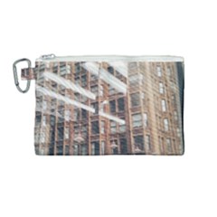 Chicago L Morning Commute Canvas Cosmetic Bag (medium) by Riverwoman