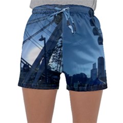 Navy Pier Chicago Sleepwear Shorts by Riverwoman