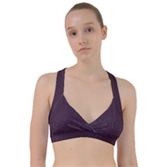 Organic Olive Leaves Pattern Hand Drawn Purple Red Wine Sweetheart Sports Bra by genx