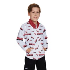 Funny Bacon Slices Pattern Infidel Red Meat Kids  Windbreaker by genx