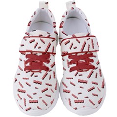 Funny Bacon Slices Pattern Infidel Red Meat Women s Velcro Strap Shoes by genx