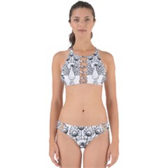 Peacock Plumage Display Bird Perfectly Cut Out Bikini Set by Pakrebo