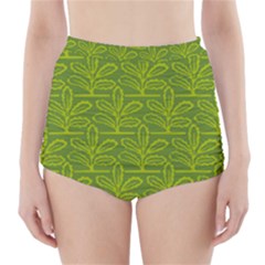 Oak Tree Nature Ongoing Pattern High-waisted Bikini Bottoms by Mariart