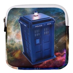 The Police Box Tardis Time Travel Device Used Doctor Who Mini Square Pouch by Sudhe