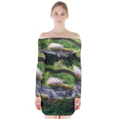 Chicago Garden Of The Phoenix Long Sleeve Off Shoulder Dress by Riverwoman