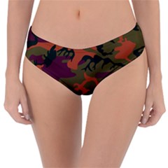 Camouflage Orange Reversible Classic Bikini Bottoms by snowwhitegirl