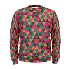 Retro Orange Green Geometric Pattern Men s Sweatshirt by snowwhitegirl