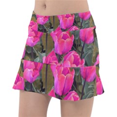 Pink Tulips Tennis Skirt by snowwhitegirl