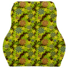 Flowers Yellow Red Blue Seamless Car Seat Velour Cushion  by Pakrebo