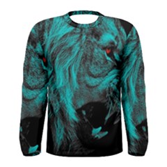 Angry Male Lion Predator Carnivore Men s Long Sleeve Tee by Sudhe