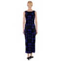 Neon Oriental Characters Print Pattern Fitted Maxi Dress View2