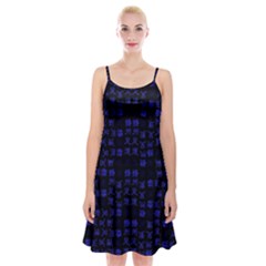 Neon Oriental Characters Print Pattern Spaghetti Strap Velvet Dress by dflcprintsclothing