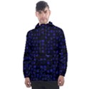 Neon Oriental Characters Print Pattern Men s Front Pocket Pullover Windbreaker View1