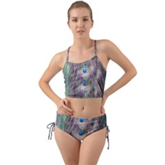 Peacock Bird Pattern Mini Tank Bikini Set by Pakrebo