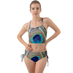 Peacock Feather Close Up Macro Mini Tank Bikini Set by Pakrebo