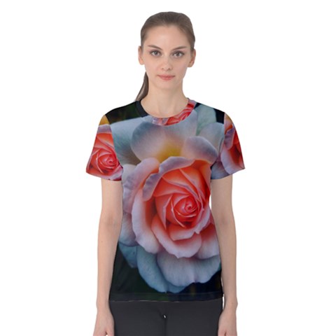 Favorite Rose  Women s Cotton Tee by okhismakingart