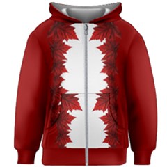 Canada Maple Leaf Souvenir Kids Zipper Hoodie Without Drawstring by CanadaSouvenirs