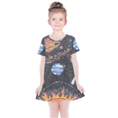 Space Kids  Simple Cotton Dress by okhismakingart