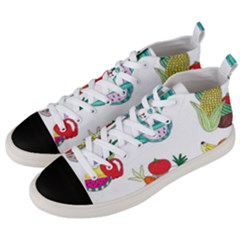 Fruits Veggies Men s Mid-top Canvas Sneakers by okhismakingart