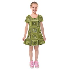 Electric Field Art Vi Kids  Short Sleeve Velvet Dress by okhismakingart