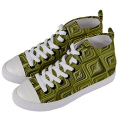 Electric Field Art Vi Women s Mid-top Canvas Sneakers by okhismakingart