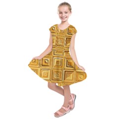 Electric Field Art Xv Kids  Short Sleeve Dress by okhismakingart