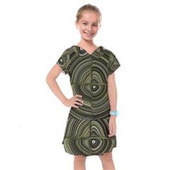 Electric Field Art Xxxii Kids  Drop Waist Dress by okhismakingart