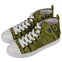 Electric Field Art Xxxv Women s Mid-top Canvas Sneakers by okhismakingart