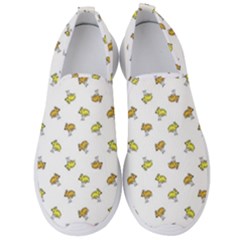 Birds, Animal, Cute, Sketch, Wildlife, Wild, Cartoon, Doodle, Scribble, Fashion, Printed, Allover, For Kids, Drawing, Illustration, Print, Design, Patterned, Pattern Men s Slip On Sneakers by dflcprintsclothing