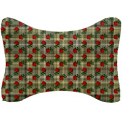 Roses Yellow Plaid Seat Head Rest Cushion by snowwhitegirl