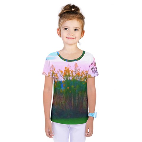 Field Of Goldenrod Kids  One Piece Tee by okhismakingart