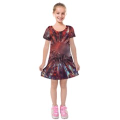 Crystal Daisy Kids  Short Sleeve Velvet Dress by okhismakingart