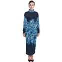 Queen Annes Lace in Neon Blue Turtleneck Maxi Dress View1