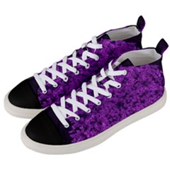 Queen Annes Lace In Purple Men s Mid-top Canvas Sneakers by okhismakingart