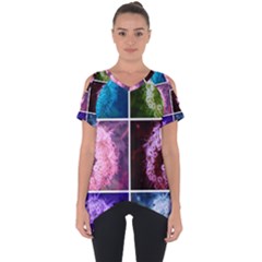 Closing Queen Annes Lace Collage (vertical) Cut Out Side Drop Tee by okhismakingart