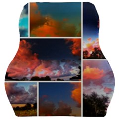 Sunset Collage Car Seat Velour Cushion  by okhismakingart