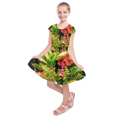 Fern Jungle Kids  Short Sleeve Dress by okhismakingart