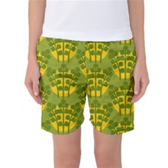 Texture Plant Herbs Green Women s Basketball Shorts by Mariart