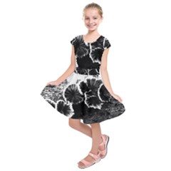 Tree Fungus High Contrast Kids  Short Sleeve Dress by okhismakingart