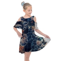 Tree Fungus Branch Vertical Kids  Shoulder Cutout Chiffon Dress by okhismakingart