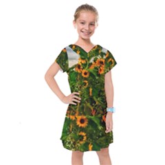 Sunflowers Kids  Drop Waist Dress by okhismakingart