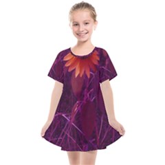 Purple Sunflower Kids  Smock Dress by okhismakingart