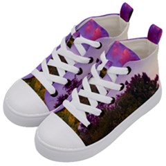 Purple Afternoon Kids  Mid-top Canvas Sneakers by okhismakingart