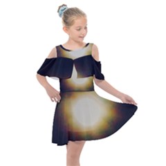 Bright Star Version One Kids  Shoulder Cutout Chiffon Dress by okhismakingart