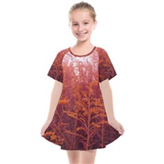 Red Goldenrod Kids  Smock Dress by okhismakingart