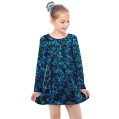 Sidewalk Flower Kids  Long Sleeve Dress by okhismakingart