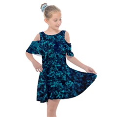 Sidewalk Flower Kids  Shoulder Cutout Chiffon Dress by okhismakingart