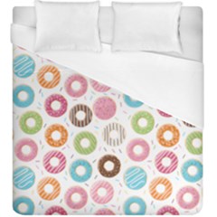 Donut Pattern With Funny Candies Duvet Cover (king Size) by genx