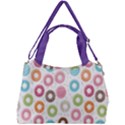 Donut pattern with funny candies Double Compartment Shoulder Bag View2