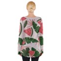 Tropical Watermelon Leaves Pink and green jungle leaves retro Hawaiian style Tie Up Tee View2